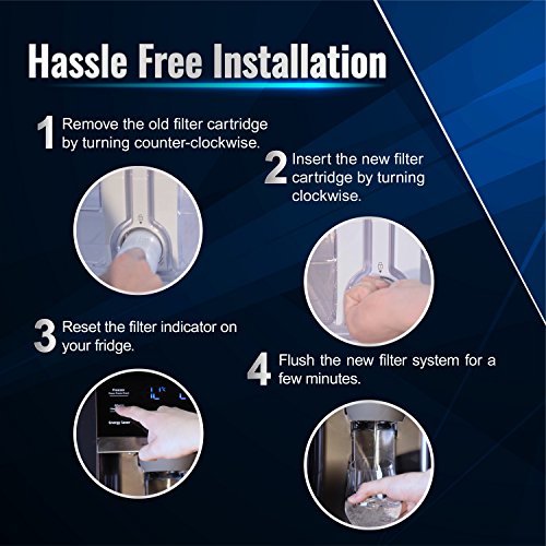 Waterspecialist DA29-00020B Refrigerator Water Filter Replacement for Samsung DA29-00020B, DA29-00020A, HAF-CIN/EXP, 46-9101, 4 Pack
