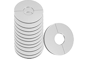 DVECUE Wall Split Flange Stainless Steel split Escutcheon Plate Self-Adhesive Plumbing Cover Plates Round for 22mm Diameter Pipe