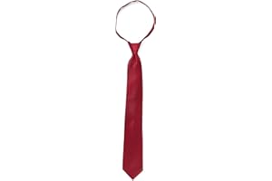 boxed-gifts Umo Lorenzo Boy's Solid Poly Zipper Ties - School Uniform Tie