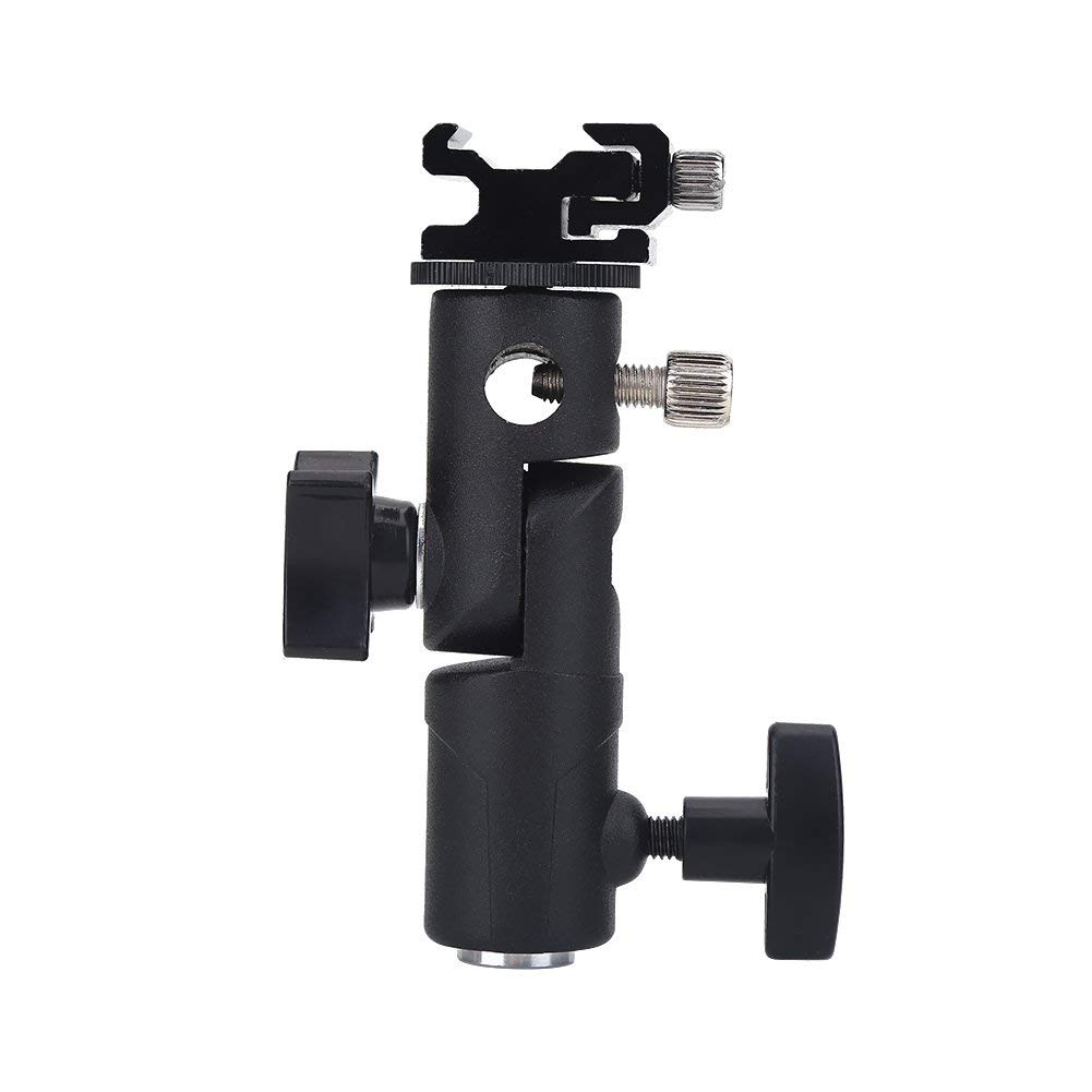 E-Type Flash Holder, Camera Umbrella Holder Flash Holder Flash Rails Aluminum Alloy E-Type Flash Tripod Holder Flash Shoe Holder Adapter Umbrella Holder for Lamp Tripod
