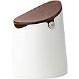 CREMA The Arc Knock Box | Holds 12-16 pucks | Walnut Lid | Elegant Design Coffee Products