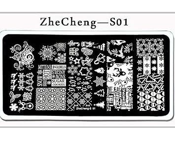 Amazon Com Nail Art 1x Nail Stamping Plates 2019 Fashion New Year