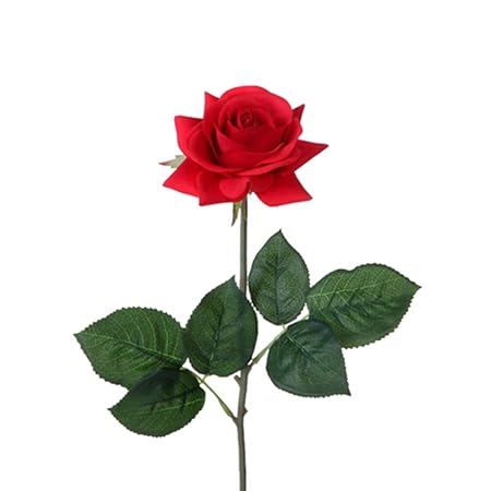 Artificial Rose-Blüte mit Einem Stiel, echte Haptik, für Hochzeit/Jahrestag/St. Valentinstag – 45 cm