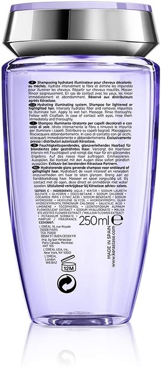 Kérastase Blond Absolu, Hydrating Illuminating Shampoo, for Lightened Highlighted and Grey Hair - Image 3