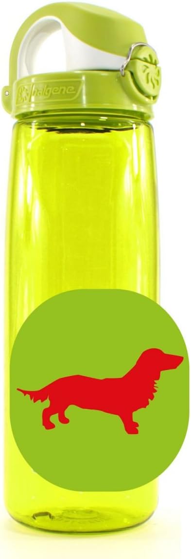 Save Water Drink Bottle Green 0,65L with Dachshund Motif