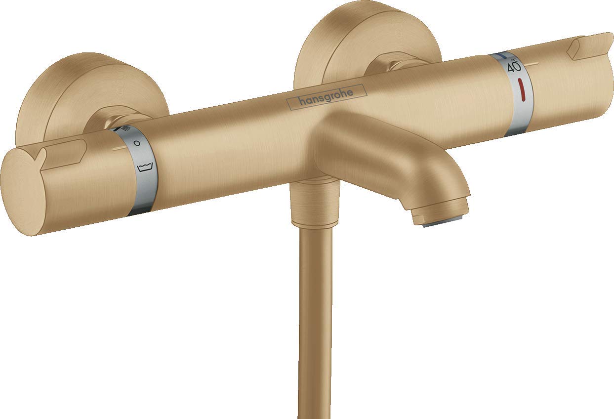 Hansgrohe Ecostat Thermostatic Bath Mixer Comfort For Exposed Installation, Brushed Bronze, 13114140