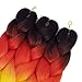 SONNET Synthetic Braiding Hair 3bundles/lot 300g Ombre Jumbo Braids Hair Extension Kanekalon Fiber for Box Twist Braiding(Black/Red/Yellow/White)