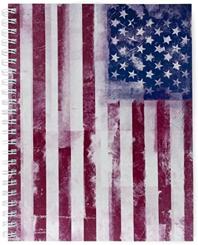 Monster Stationery - A4 Lined Notebook - 160 Perforated 80gsm Pages - Made in UK - Distressed Flag Series - Stars and Stripes