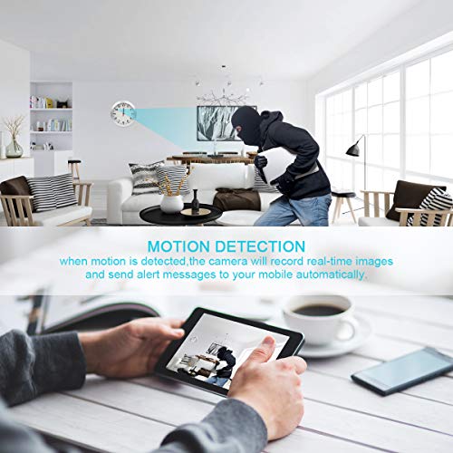 Spy Hidden Wall Clock Camera, AMCSXH HD 1080P WiFi Camera Wall Clock