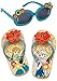 Disney Store Anna and Elsa Flip Flop Sandals and Sunglasses Set, Size Girls 1...