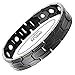 COOLSTEELANDBEYOND Exquisite Black Stainless Steel Bracelet for Men