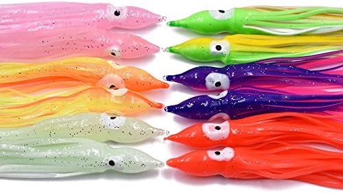 PHECDA PROFLY 30pcs 12~15cm Squid Skirts Octopus Soft Lures Bait Trolling Fishing Lures Set