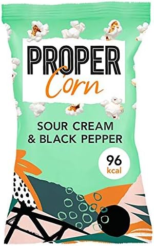 Propercorn | Propercorn - Sour Cream & Black Pepper | 24 X 20G