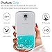 LeYi for Galaxy S4 Case with Tempered Glass Screen Protector [2 Pack] for Girls Women, Cute Bling Shiny Moving Quicksand Liquid Clear TPU Protective Phone Case for Samsung Galaxy S4 Turquoise