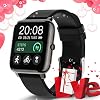 Smart Watch, Popglory Smartwatch with Blood Pressure, Blood Oxygen Monitor, Fitness Tracker with Heart Rate Monitor…