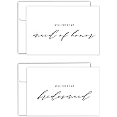 6 Packs Will You Be My Bridesmaid Card Set, Set of 6 Bridesmaid Proposal Cards, 4 Will You Be My Bridesmaid Cards, 2 Will You