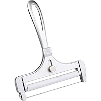 Poualss Stainless Steel Wire Cheese Slicer, Adjustable Thickness Cheese Cutter for Soft, Semi-Hard Cheeses Kitchen…