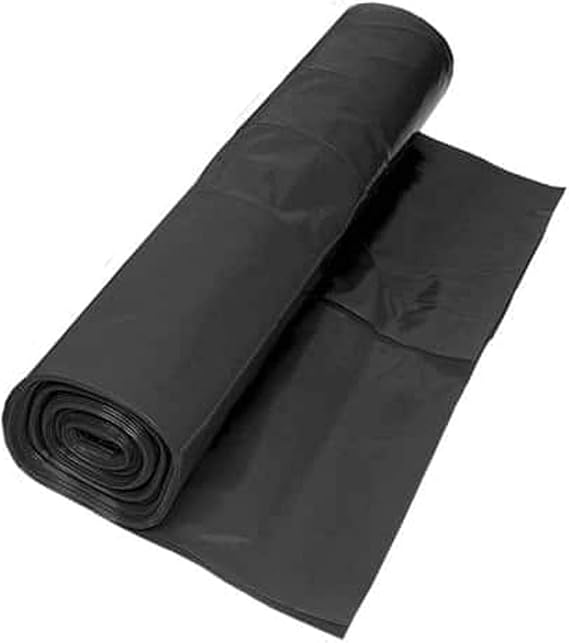 PDL 7m X 4m 1000G BLACK HEAVY DUTY POLYTHENE PLASTIC SHEETING GARDEN