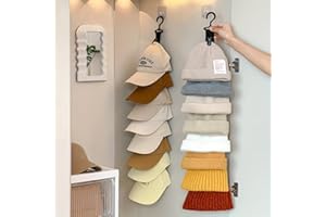 1pc Hat Storage, with 8 Clips, Can Hold 8 Baseball Caps, Suitable for Home and Closet Hat Storage (Black)