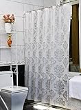 Adwaita 72''72'' PEVA Plastic Waterproof Printed Shower Curtain Liner - Silver Color Printed