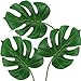 Supla 3 Pcs Faux Palm Leaf Picks Green Palm Leaf Decorations Jungle Safari Leaves for Jungle Tropical Hawaiian Luau Beach Tiki Aloha Party Outdoor Indoor Birthday Greenery Table Decor