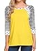 Zeagoo Women's Polka Dots Shirt Striped 3/4 Sleeve Casual Scoop Neck Tops Tee S-XXXL