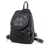 katloo Mini Backpack Purses Women Small Vegan Leather Backpacks Girls Sling Bags Casual Shoulder Chest Bag Junior School Book Pack Convertible Strap Tear Drop Cat Black Nail Clipper