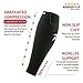 Rymora Calf Compression Sleeves Men Women Shin Splints Running (Pair Black) (L)