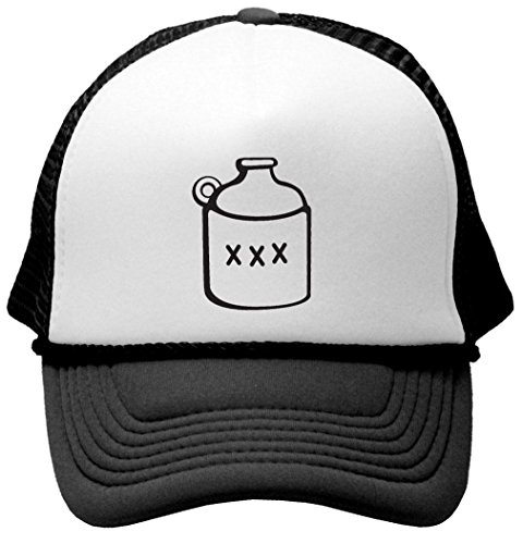 WHISKEY JUG - alcohol tennessee smooth moonshine Mesh Trucker Cap Hat, Black