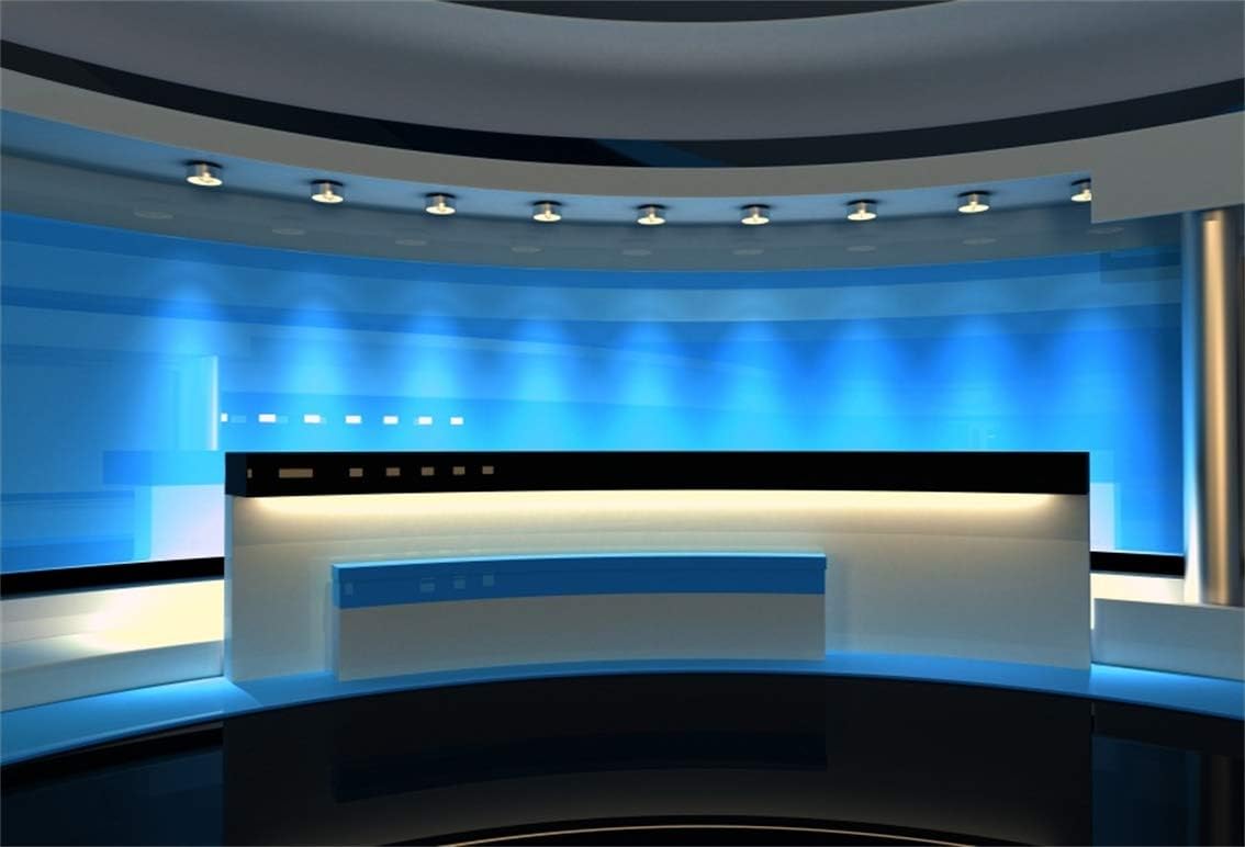 News Studio Background With Table