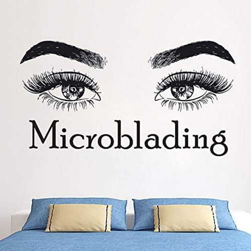 106 * 57cm Beauty Salon Wall Decal Microblading Make Up Wall Art Mural Eyelashes Makeup Wall Sticker Beauty Salon Decor Vinyl Art