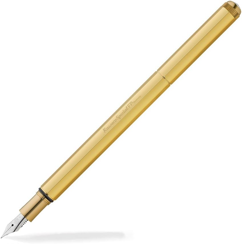 Kaweco SPECIAL Fountain Pen Brass I Premium Brass Fountain Pen for Ink Cartridges I Exclusive Fountain Pen 17 cm I Nib: M (Medium)
