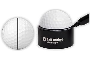 HODL 21 Ball Badge Aim Stripe - 360 Degree Golf Ball Line Marker Kit with Golf Bag Attachment for Perfect Alignment and Precision Putting