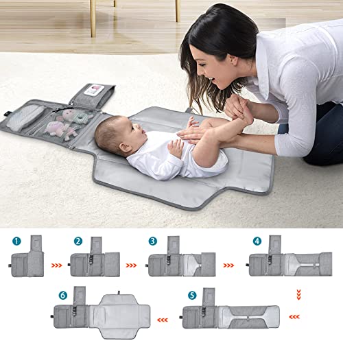 SIMBOOM Portable Changing Pad, Foldable Baby Diaper Changing Mat for