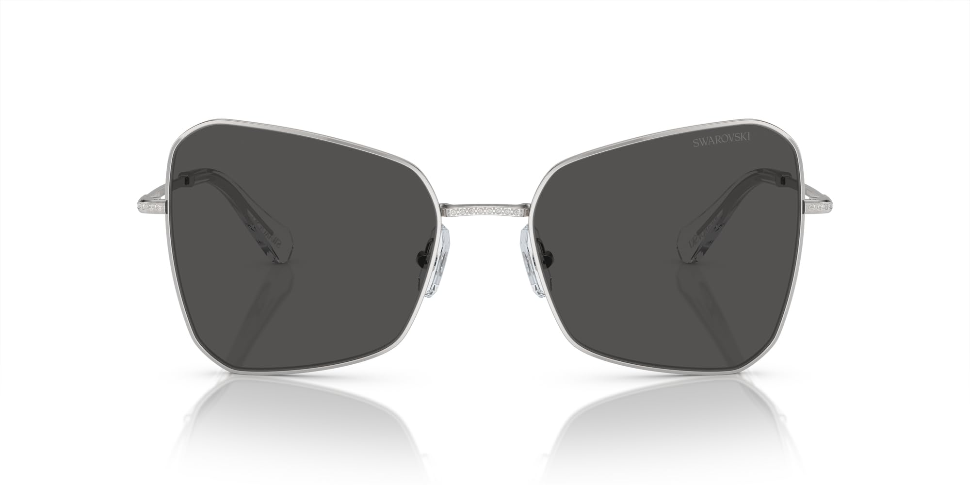 Photo 1 of Swarovski SK7008 Sunglasses, Silver/Dark Grey, 57 mm