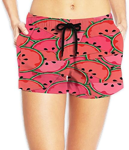 Full Of Watermelon Women's Fashion Swim Trunks Sexy Beach Bottom Swim Board Shorts Casual Shorts Sports Shorts With Pockets