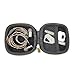 Jeecoo Square Shaped Carrying Hard Case Storage Bag for MP3/4 Sports Bluetooth Headphones Earbuds with Mesh Pocket, Zipper Enclosure, Durable Top Quanlity PU Leather