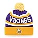 OTS NFL Minnesota Vikings Men's Jasper Cuff Knit Cap with Pom, Team Color, One Size