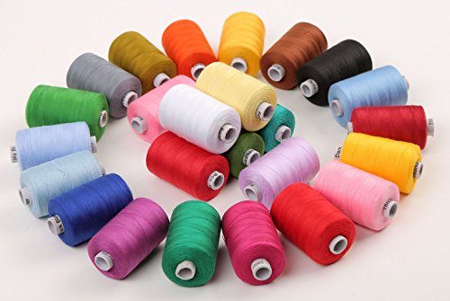 PREMIUM 25 1100yards Spools of 3-PLY Polyester threads - Regular Colors from ThreadNanny