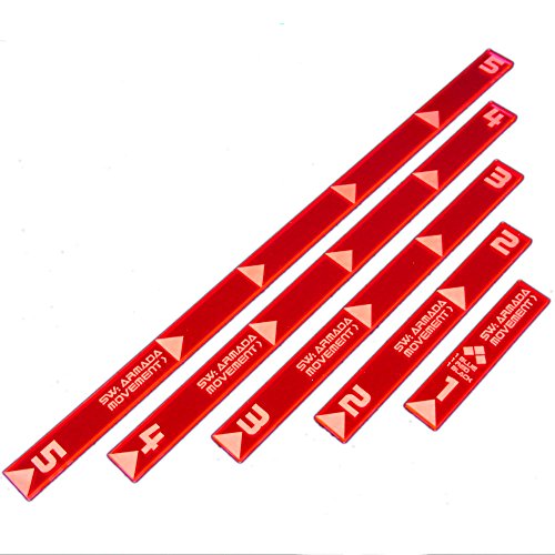 SW: Armada Multi Range Movement Ruler Set, Fluorescent Pink (5)