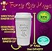 Funny Guy Mugs Shhh There's Wine In Here Travel Tumbler With Removable Insulated Silicone Sleeve, White, 16-Ounce