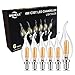 BRIMAX Dimmable E12 LED Chandelier Light Bulbs, 4W to Replace 25W/40W Candelabra Base Bulb, 2700K Soft Warm White, C35T Small Base Vintage Type B Light Bulb, Flame Tip, for Indoor and Outdoor, 6 Pack