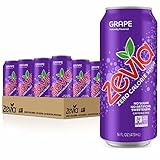 Zevia Zero Calorie Soda, Grape, 16 Fluid Ounce Cans