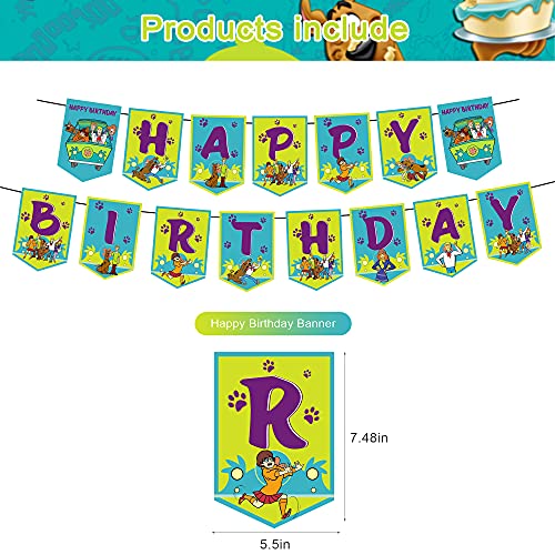 44 Pcs Scooby Doo Theme Birthday Party Decorations,Party Supply Set for