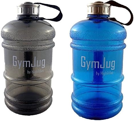 GymJug 2.2 Litre Gym Water Bottle - BPA Free, Leak Proof Screw Cap Lid with Seal- For Camping, Hiking, Gym, Fitness, Office.