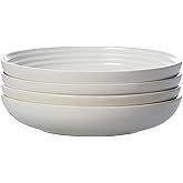 Le Creuset Stoneware Pasta Bowls, White, 9.75", Set of 4
