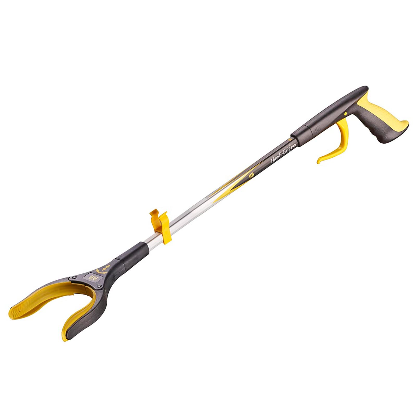 Helping Hand Company Handi-Grip PRO Reacher Grabber 32” / 84 cm. Long Handled Grabbing Aid Stick for Elderly, Disabled, or Anyone Struggling When Bending and Reaching. Rotating Head Grabber Tool