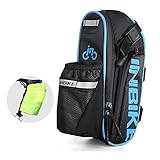 INBIKE Waterproof Bicycle Rear Seat Saddle Bag with Water Bottle Pouch Bike Accessory