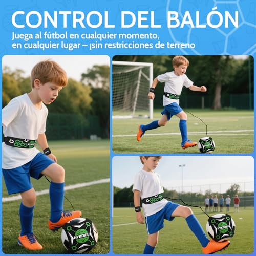 Football Training Mat with Videos for Ball Control and Dribbling | Non-Slip and Silent Children's Football Training Kit with Shooting Trainer and Carry Bag