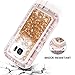 WOLLONY Galaxy S7 Case, 360 Full Body Shockproof Liquid Glitter Quicksand Bling Case Heavy Duty Phone Bumper Soft Non-Slip Clear Rubber Protective Cover for Samsung Galaxy S7(Rose Glod)
